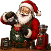 Santa Christmas coffeeshop