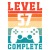 57-års fødselsdagsniveau 57 Fuldendt 57 år Gamer