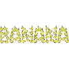 Cartoony banana typography