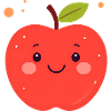 Funny Red Kawaii Apple – Cute Fruit