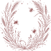 Grain wreath with bees