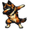 Dabbing Tervueren in comic style