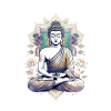 Meditating Buddha Lotus Mandala