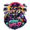 Tiger DJ Stay Wild Neon