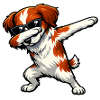 Dabbing Breton Spaniel