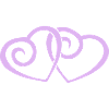 Double Hearts in Love Line Art