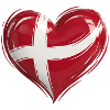 Denmark Heart Flag