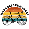 Sonnenuntergang-Radfahrer Silhouette