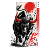 Bull Bull Anime Manga Japanese Style