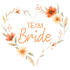 Team bride! Boho Blumen Herz