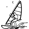 Windsurfen Zeichnung