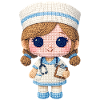 Cute nurse in knitted look
