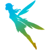 Gradient fairy with wings