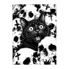 Schwarze Katze im Schädelmeer
