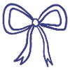 Minimal Ribbon Bow Line Art