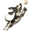 Basset Hound Race Baseball