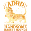 Lustige Basset-Hunderasse ADHS