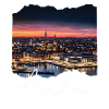 Aarhus Hafenpanorama Dämmerung