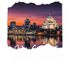 Silhouette du crépuscule de Belgrade