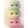 Pastel Cat in Rainbow Pile