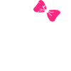 Cute skull with pink bow