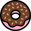 Donut Chocolate Sprinkles Icon