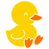 Cute yellow chick for kids