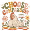 Choose Compassion Chicken Vegan Retro