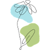 Lineart Daisies with Pastel Shapes