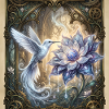 Falcon and Blue Lotus Fantasy