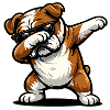 Dabbing English Bulldog