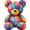 Bunter Teddybär mit Farben