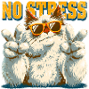 No Stress Cat with Sunglasses