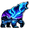 Aurora-Nordbär im Eismeer