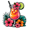 Tropical Hibiscus Cocktail