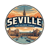 Retro Seville Plaza de España-Abzeichen