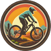 Mountain biking illustration