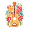 Ukulele Cartoon Style