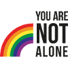 You're Not Alone Embroidered