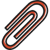 Embroidered paper clip