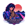 80s Retro Synthwave Bengal Cat