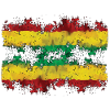 Paint Splash Rastafari Flag Mix