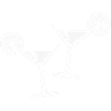 2 Cocktailgläser / Cocktail / Martini + (White)