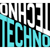 Neon Techno Split Typography