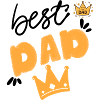 Dad Crown Graffiti Orange
