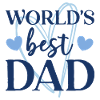 World's Best Dad Heart Design