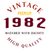Matured With Dignity 1982 Design rétro