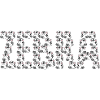 Cartoon zebra typography
