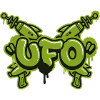 Ufo Laser Gun Graffiti Logo