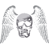 Winged Skull Gothic Emblem
